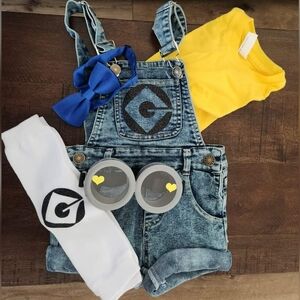6-12Months Girl's Minion Costume for Halloween or Birthday Theme